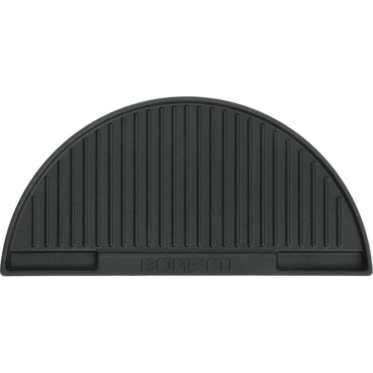 Boretti Halbmond BBQ Backplatte, Gusseisen, reversible Grillplatte für Ceramica Medium, 38 cm, emaillierte Oberfläche