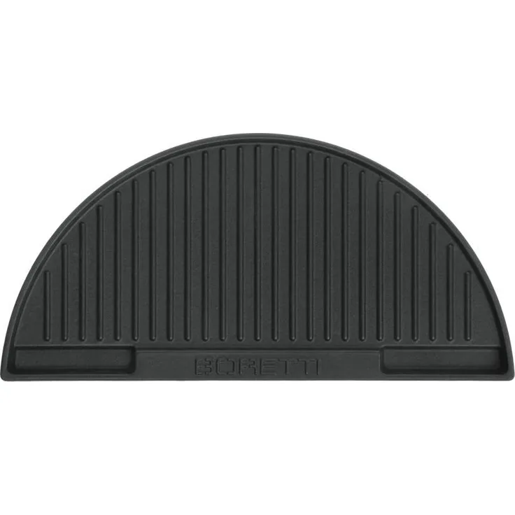 Boretti Halbmond BBQ Backplatte, Gusseisen, reversible Grillplatte für Ceramica Medium, 38 cm, emaillierte Oberfläche
