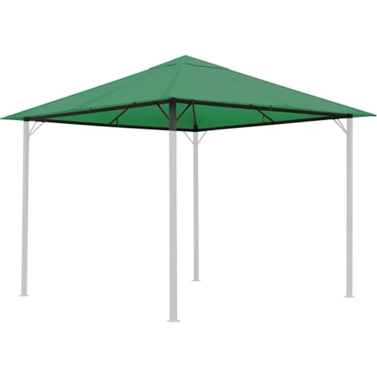 Quick Star Pavillon-Ersatzdach 3x3m, Wasserabweisend, Grün, Mit Lüftungsschlitzen, 180 g/m²