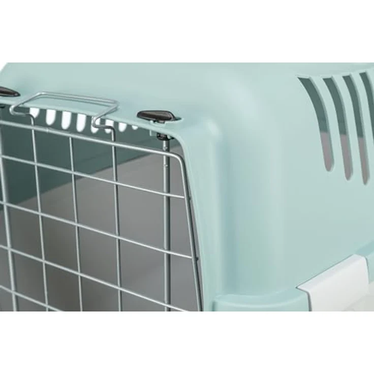 TRIXIE Tiertransportbox Transportbox Capri 3 Open Top hellgrau/salbei für Katzen – Bild 5