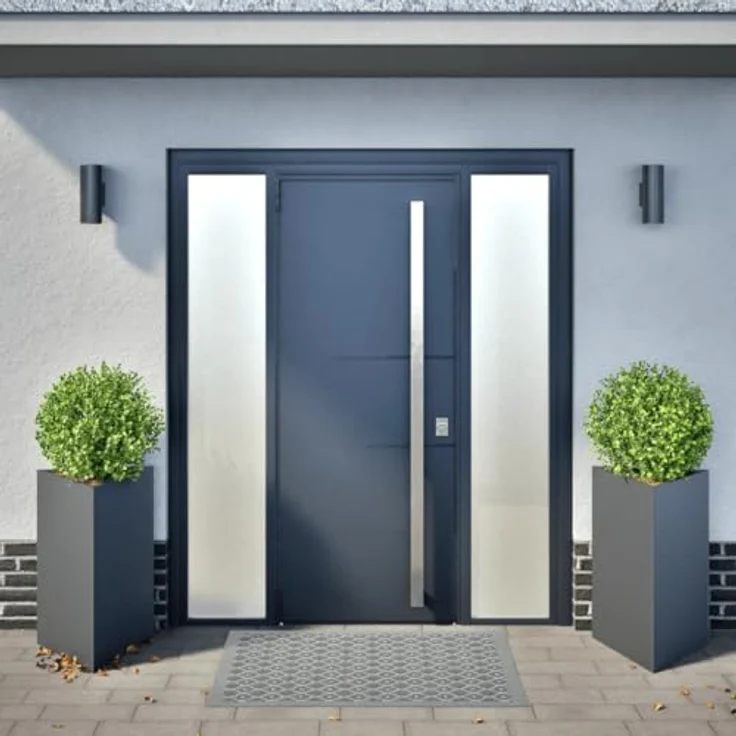 vidaXL Pflanzkübel 2 STK. Anthrazit Dreieckig 50x43x75 cm Stahl, Rostbeständig und stabil, viel Platz für gesundes Pflanzenwachstum – Bild 3