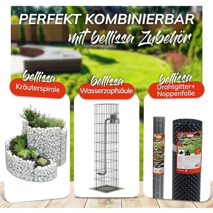 Bellissa Gabionen-Hochteich Ø 146 cm – Bild 7