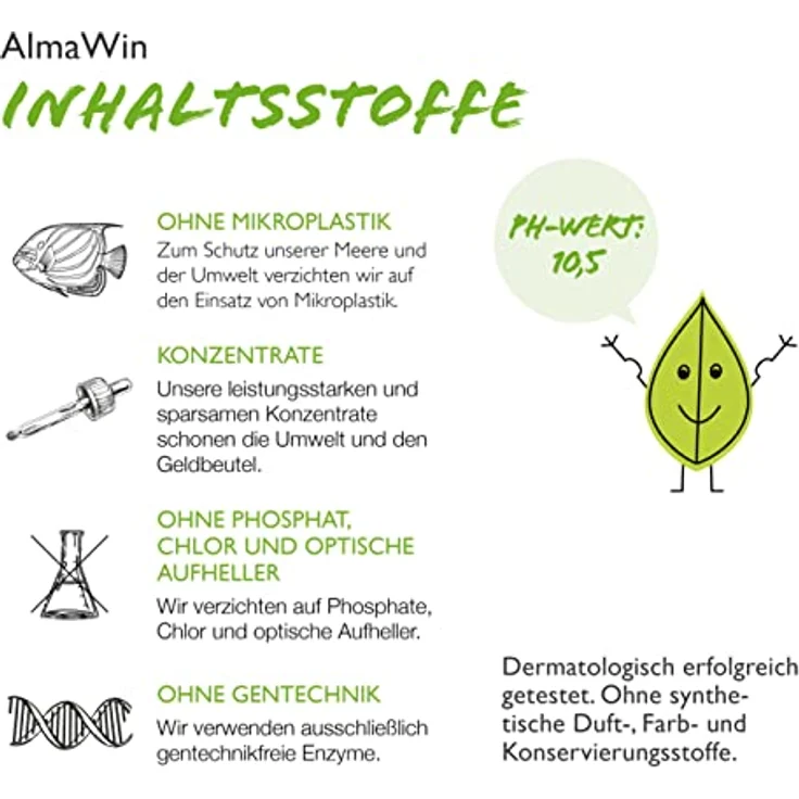 AlmaWin Haushaltsreiniger 500 ml I Umweltfreundlicher Allzweckreiniger für den Haushalt I Mit Zitronen-Duft I Für alle wasserfesten Oberflächen I Frei von synthetischen Duft- & Farbstoffen I Vegan – Bild 4
