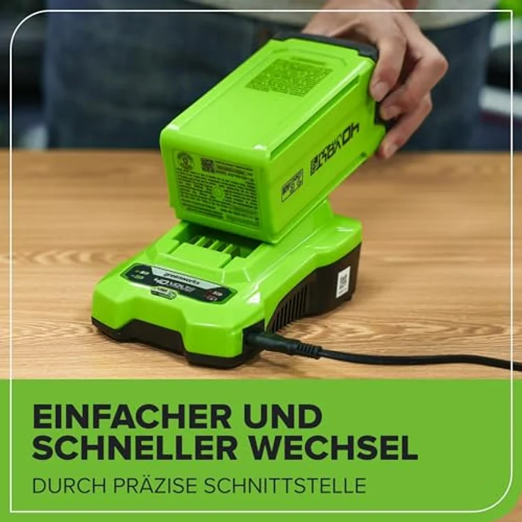 Greenworks Ladegerät mit VDE 40 V 2 A – Bild 8