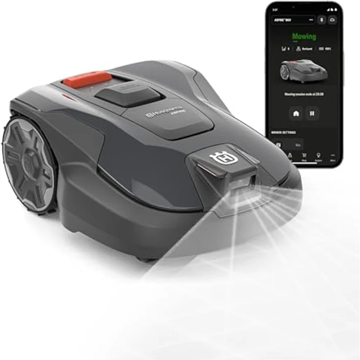 Husqvarna Automower® Aspire R6V, Rasenmähroboter für Flächen bis 600 m², ohne Begrenzungskabel, Objekterkennung, GPS-Navigation, WLAN-Steuerung – Bild 1