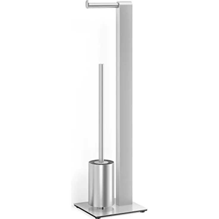 ZACK 40417 "ATORE" Toilettenbutler, Edelstahl matt, Silber, 20 x 18 x 72,6 cm