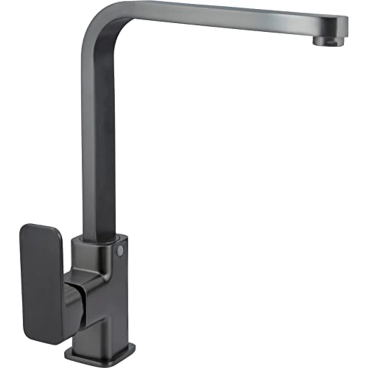CORNAT Spültischarmatur Temao, Küchenarmatur mit hochrotierender Düse, graphit – Bild 3