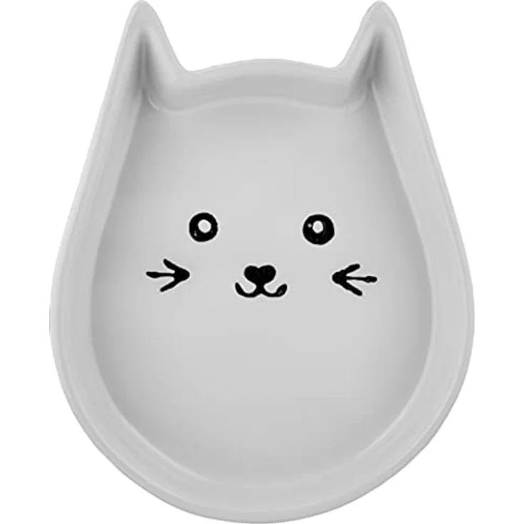 Nobby Katzen Keramik Schale Kitty Face, weiß 13 x 16 x 3 cm, 1 Stück – Bild 2