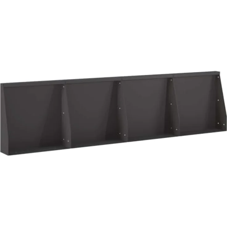 vidaXL Beetumrandung Stützmauer, 4er Set, modulare Stützmauer aus wetterfestem Stahl, Schwarz, 40 x 12 x 40 cm – Bild 5