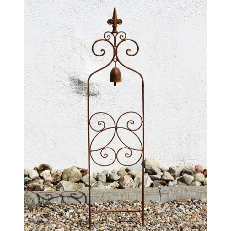 DanDiBo Rankhilfe mit Glocke 120697 Rankgitter aus Metall H-93 cm B-21 cm Kletterhilfe