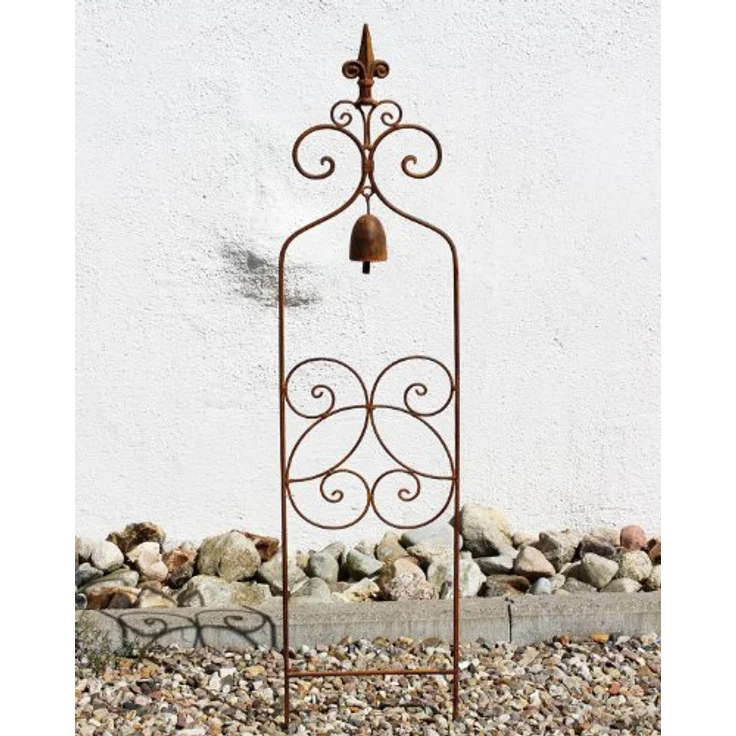 DanDiBo Rankhilfe mit Glocke 120697 Rankgitter aus Metall H-93 cm B-21 cm Kletterhilfe – Bild 1