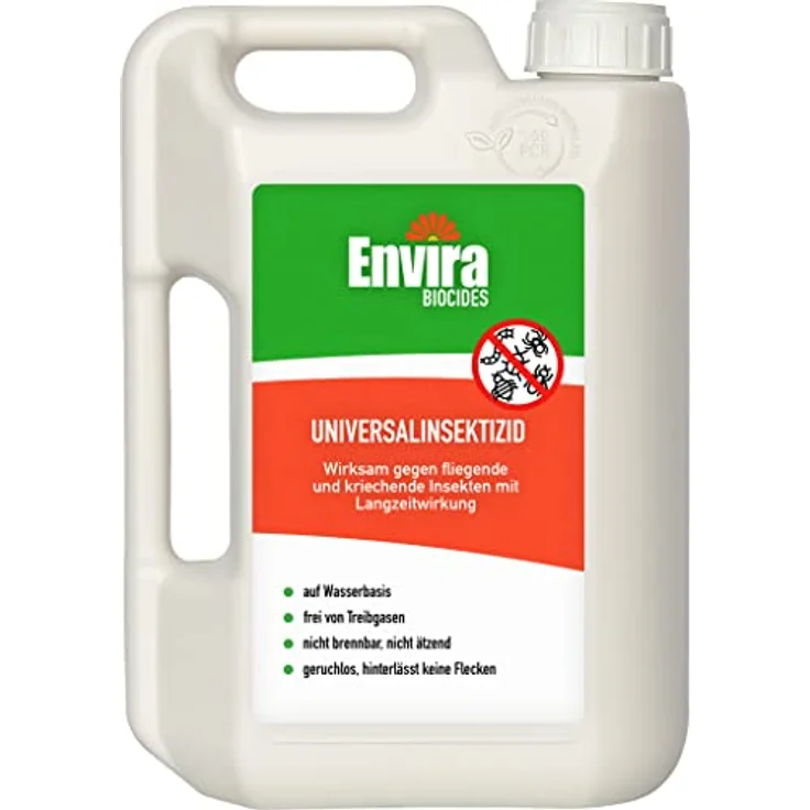 Envira Universal Insektenschutz - Hochwirksames Insekten-Spray Mit Langzeitschutz - Auf Wasserbasis - 500 ml & 2 Liter – Bild 2