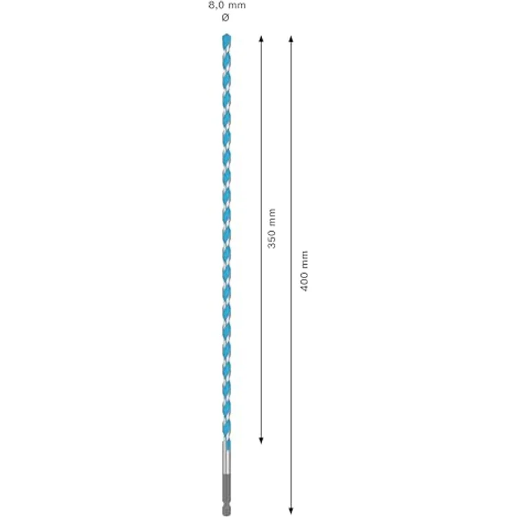 Bosch Expert HEX-9 Multi Construction Bohrer, 8 x 350 x 400 mm, präzise Bohrungen in Beton, Ziegel, Holz und Metall – Bild 3