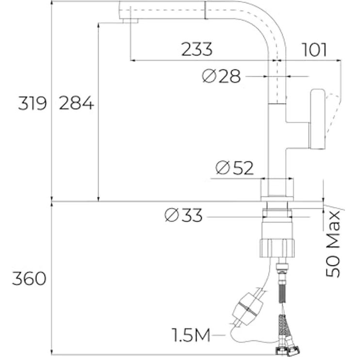 Teka Küchenarmatur Einhand mit keramischen Dichtungen, schwenkbarem Auslauf und Easy-Quick Montagesystem – Bild 6