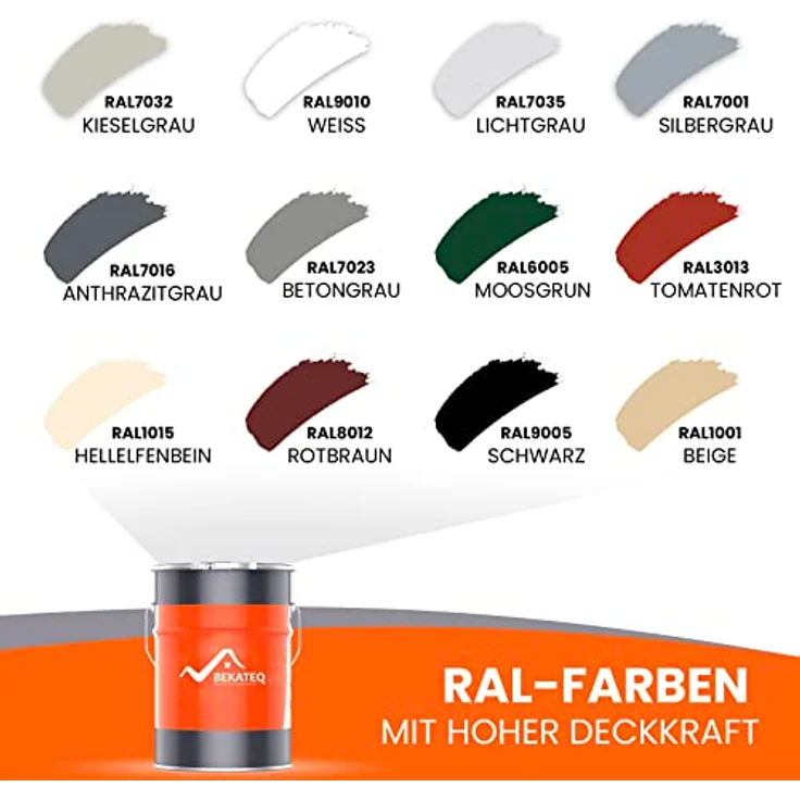 BEKATEQ Metallschutzlack 4in1 Metallfarbe LS-570, 10L Sonnengelb mit Grundierung, Rostschutz, Zwischenanstrich und Deckanstrich für Metalloberflächen – Bild 2