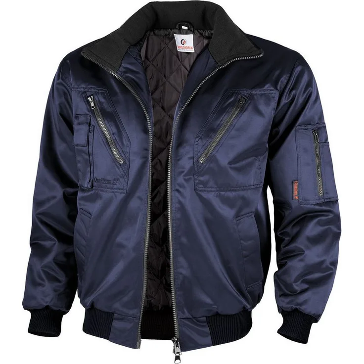 QUALITEX HIGH QUALITY WORKWEAR Pilotenjacke wetterfeste Arbeitsjacke mit festem Steppfutter - ideal Übergangsjacke (1-St) mit 7 Taschen - Winddicht - Strapazierfähig - Wärmend - Waschbar, in verschiedenen Farben erhältlich