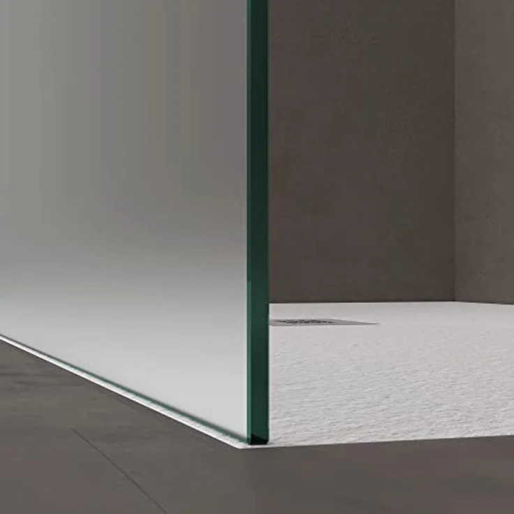"doporro Walk-in-Dusche Duschwand Satiniert, Einscheibensicherheitsglas, rechteckiger Stabilisator, NANO-Beschichtung" – Bild 6