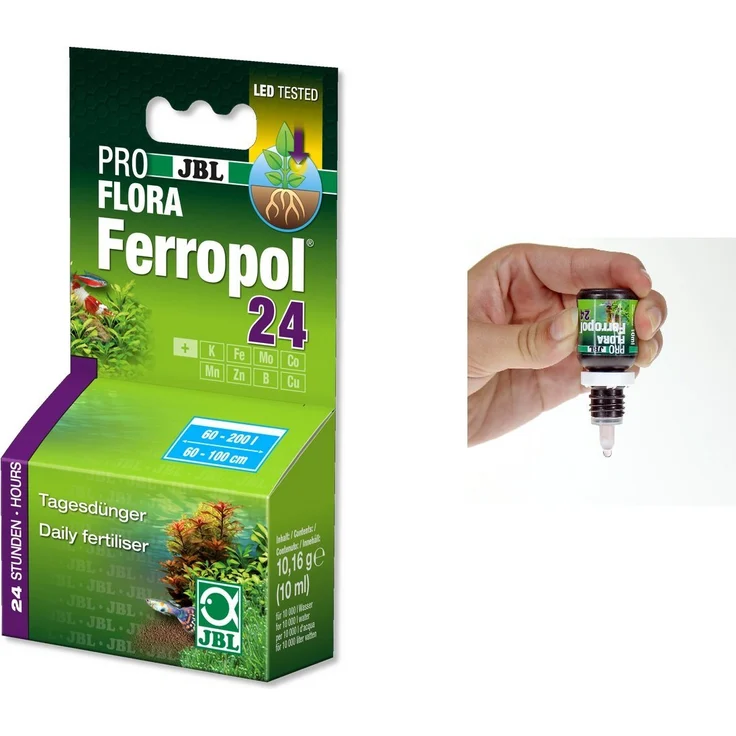 JBL PROFLORA Ferropol 24, Tagespflanzendünger für Süßwasser-Aquarien, optimale Versorgung mit Spurenelementen, 500 ml – Bild 1