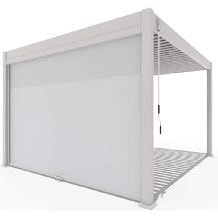Weide Pavillonseitenteil Sonnenrollo Sand, stufenlos einstellbar, 265x236 cm, für Deluxe Pergola – Bild 4