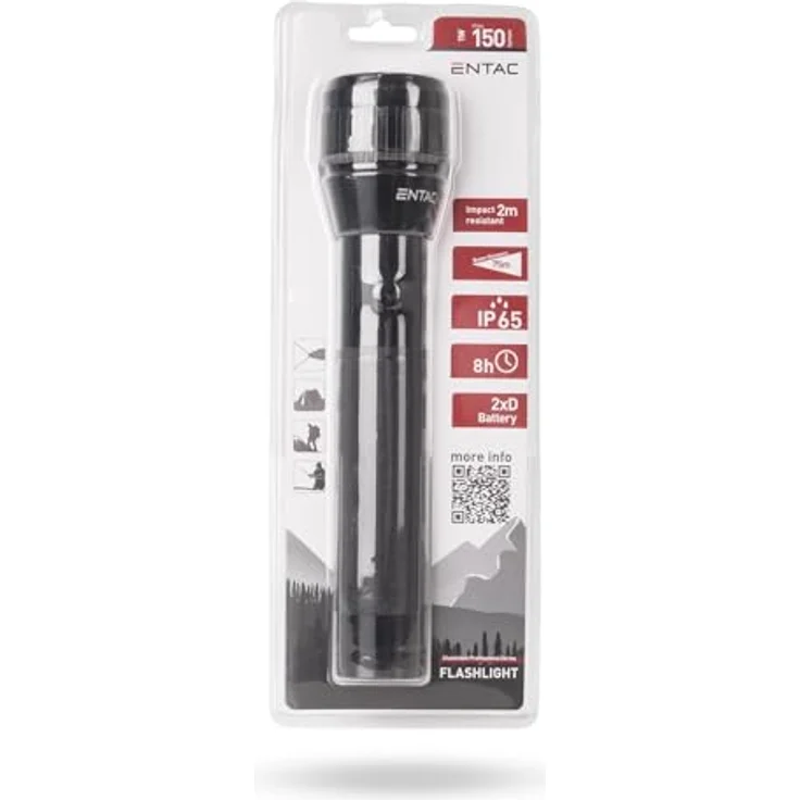 Entac Taschenlampe 2D, Aluminium, kompaktes Design für Alltag und Freizeit – Bild 2