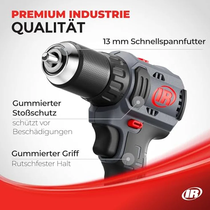 Ingersoll Rand D3141, Kompakt Akku-Bohrschrauber 20V mit 450 Nm Drehmoment, 2x 2,5Ah Akkus und Ladegerät – Bild 3