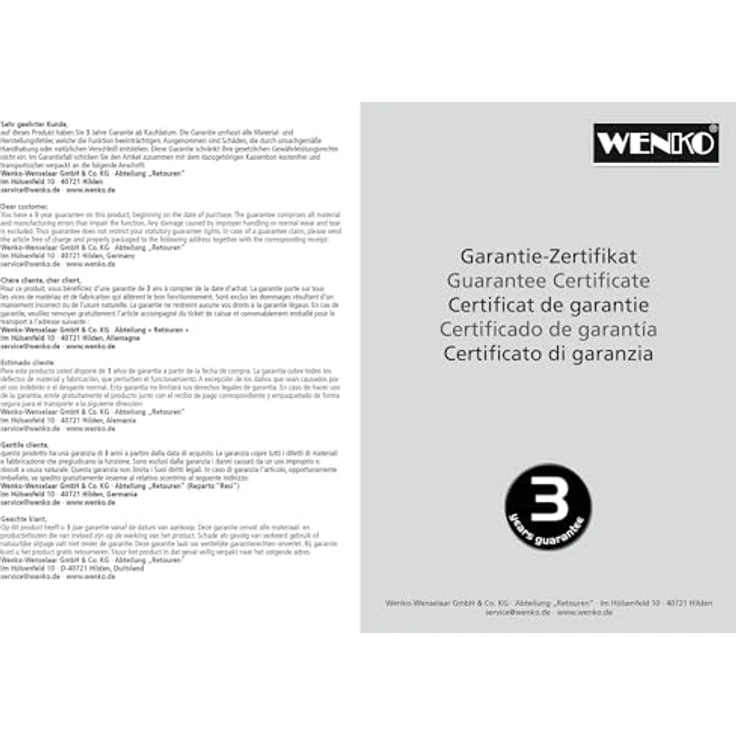 Wenko Handbrause 'Basic Line' chromfarben Ø 15 cm, 3 Strahlarten – Bild 10