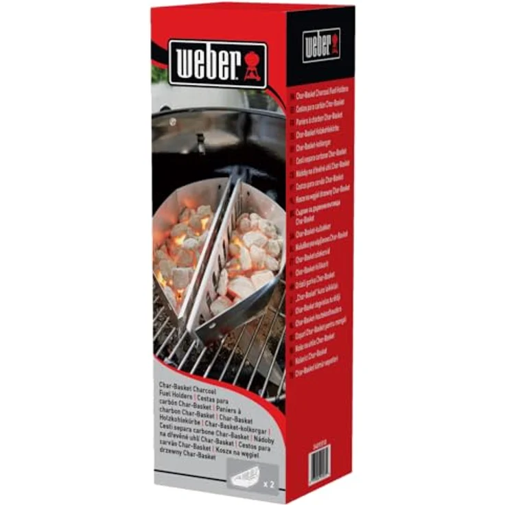Weber Kohlekörbe für Holzkohlegrills in Kettle-Form, stabil & robust mit gleichmäßiger Hitzeverteilung, silber (3401510) – Bild 3