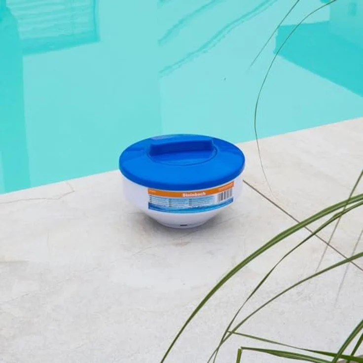 Steinbach Chlordosierschwimmer Maxi Ø 17 cm mit Chlortabs 200 g & 1 kg, verstellbarer Dosierregler, für Pools & Salzwasser, platzsparend faltbar – Bild 7
