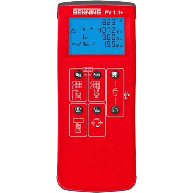 Benning PV 1-1+, Multimeter mit CAT III 300V, CAT I 1000V, optimierter Überlastschutz und Gummischutzgehäuse – Bild 1