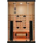 Sanotechnik Infrarotkabine BILLUND 2 NEU, fast komplett verglast, BxTxH: 125 x 100 x 190 cm, 5 Vollspektrumstrahler für intensive Tiefenwärme