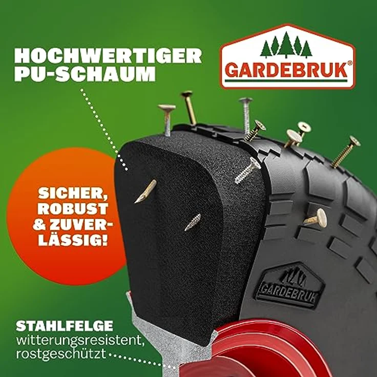 GARDEBRUK® Sackkarre PU Vollgummireifen klappbar 200kg Stahl Schutzblech Schwerlast Garten Umzug Transportkarre Transportwagen Transportroller - Preisvergleich – Bild 3