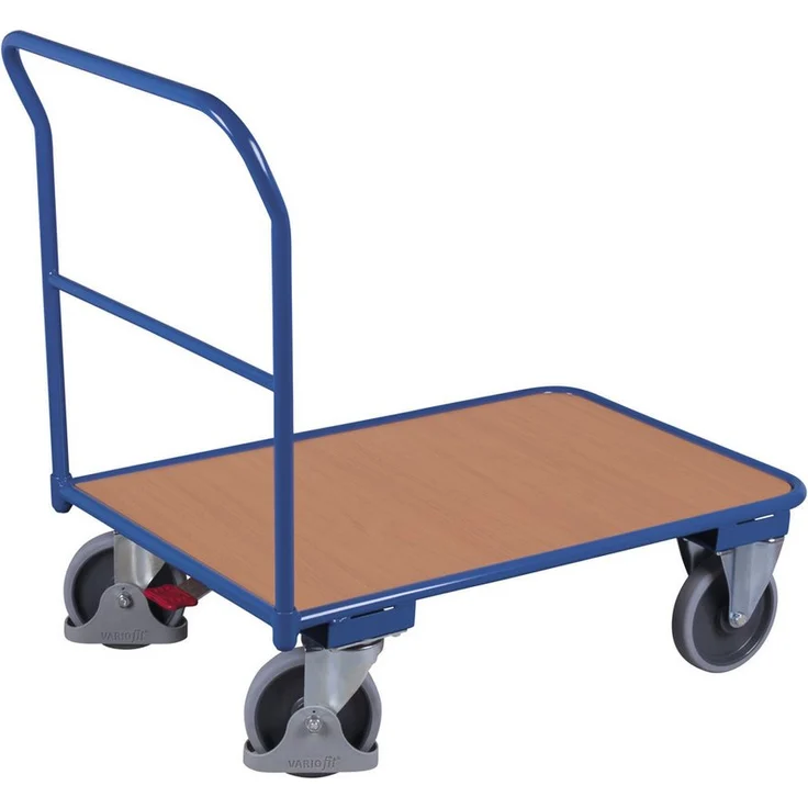 CORDES Transportwagen VARIOfit Schiebebügelwagen, 850 x 500 mm, belastbar bis 400 kg, enzianblau
