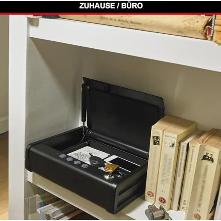 MASTER LOCK Kompakttresor (Elektronische Kombination) MLD08E Ideal für Scheckbücher, Geld, Schmuck, Ausweise und mehr – Bild 3