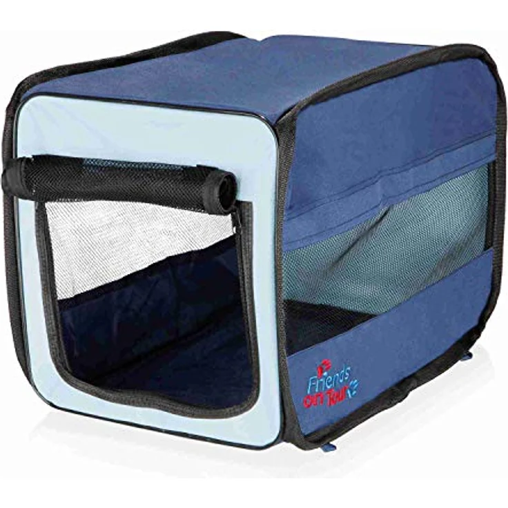 Trixie 39693 Mobile Kennel Twister, S–M: 50 × 52 × 76 cm, dunkelblau/hellblau – Bild 1