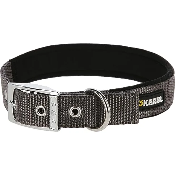 Kerbl Pet Miami Plus Nylonhalsband grau, 33-39cm/20mm