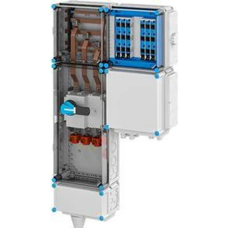 Hensel HENS Ladeverteiler, Elektroauto Ladestation, schutzisoliertes Gehäuse, IP 54, UV-beständig, anschlussfertig