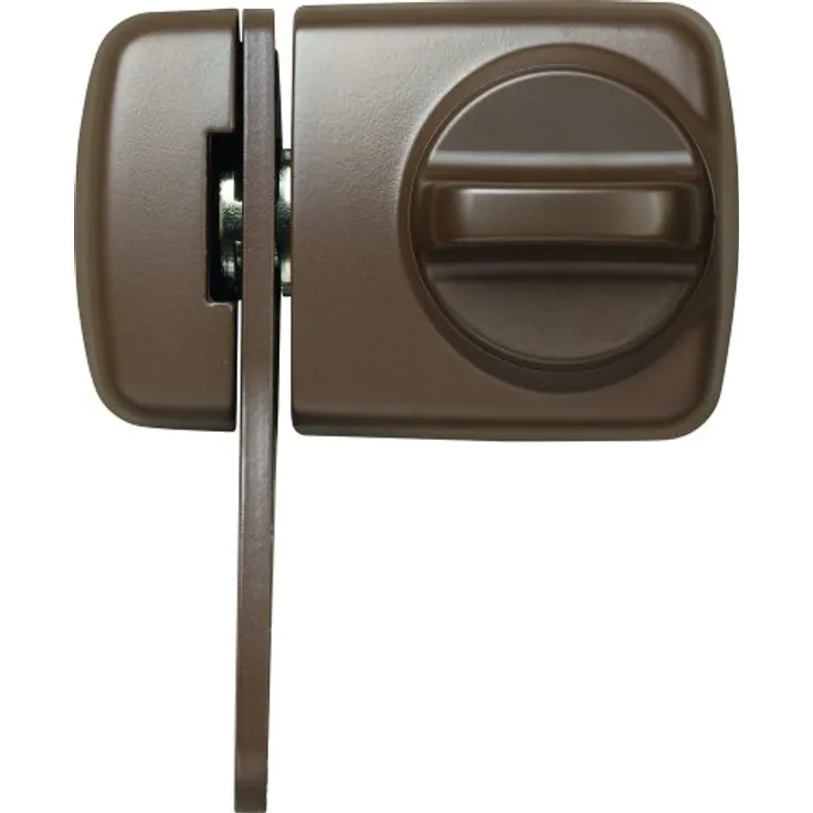 ABUS 589232 7530 B Tür-Zusatzschloss mit Sperrbügel, schmale Konstruktion aus Vollstahl, braun