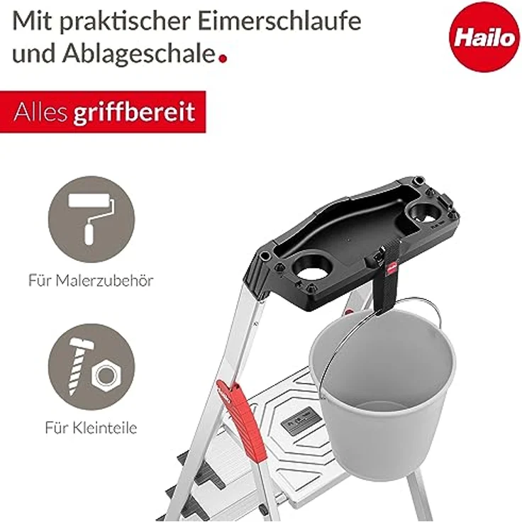 Hailo Aktions-Set Treppenpodest TP1 9940-001 L80 ComfortLine 4-stufig 8040-407 – Bild 6