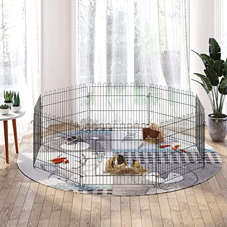 Pawhut® Welpenauslauf Welpenzaun Laufstall Freilaufgehege Welpengitter Maße: 71x61cm – Bild 2