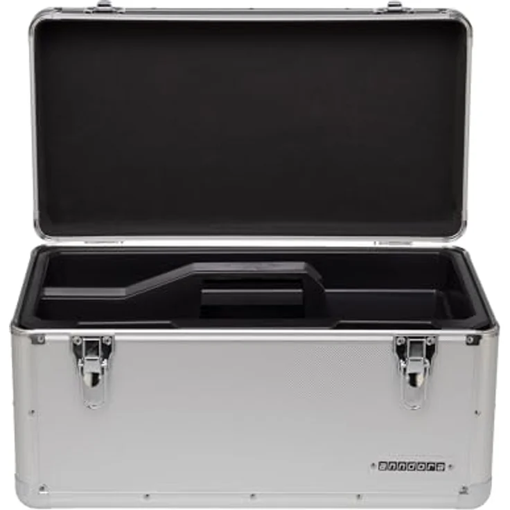 anndora Werkzeugkoffer 28 L Transportbox XL Werkzeugkasten Werkzeugbox - silber – Bild 8