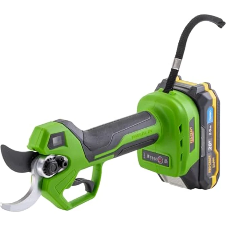 PRO CRAFT Akku-Astschere ES32Li, 20 V Brushless mit 1x 2,0 Ah Akku, Ladegerät und Koffer, max. Schnittdurchmesser 35 mm, ergonomisches Design, SK5-Stahlklingen – Bild 7