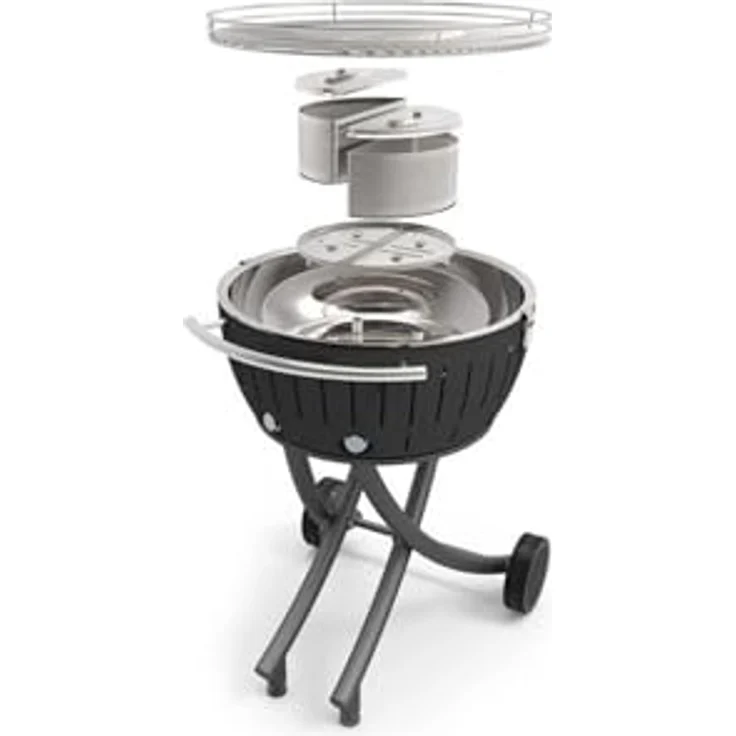LotusGrill LG-AN-600 Holzkohlegrill, Anthrazitgrau, XXL, 78x78x48 cm – Bild 3