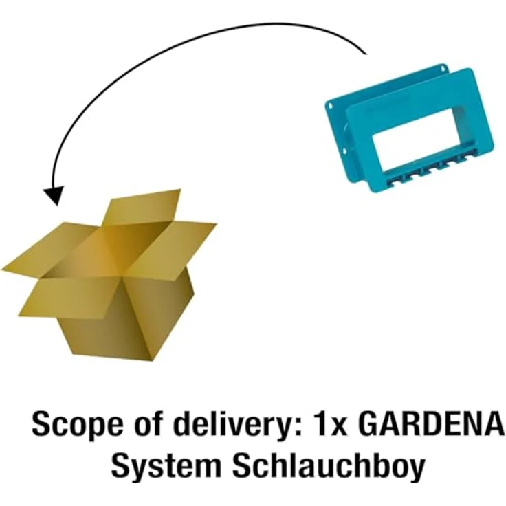 GARDENA System-Schlauchboy: Gartenschlauch-Halterung für die Wand, platzsparende Aufbewahrung für Gartenschlauch, mit Halterungen für Spritzen, Brausen und anderen GARDENA Systemteilen (238-20) 4078500023818 – Bild 6