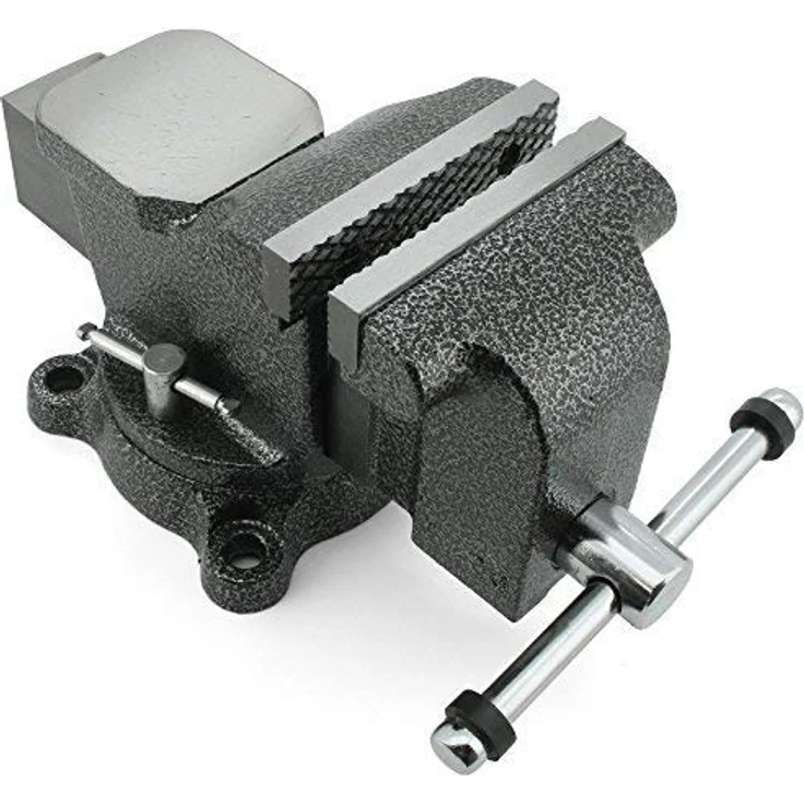 Yato Maschinenschraubstock Schraubstock 100 mm YT-6501, mit Amboss und praktischem 360° Drehteller – Bild 2