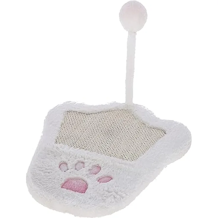Kratzbrett Paw, 36 x 31cm, weiß/pink