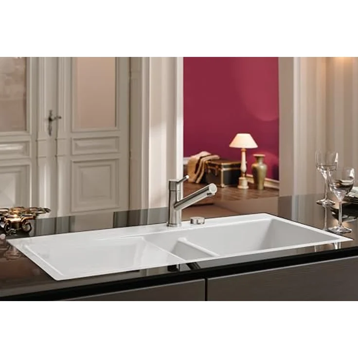 Villeroy & Boch Como Einhand-Spültischbatterie Hochdruck, Edelstahl massiv, 360° Schwenkbereich, 15,3 l/Min Durchflussmenge – Bild 7