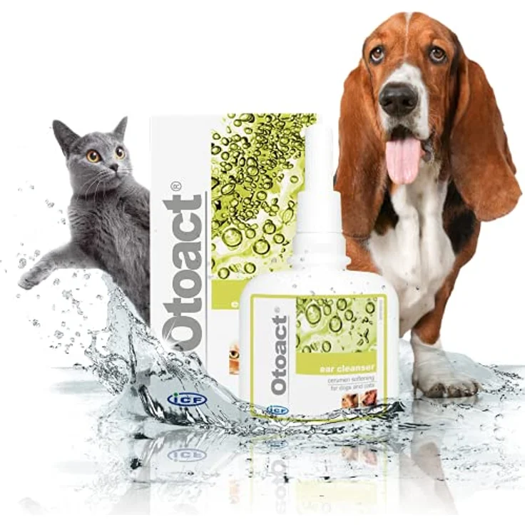 ICF Otoact Ear Cleaner Solution 100ml, Ohrreiniger für Hunde und Katzen zur sanften Reinigung und Linderung von Juckreiz, angenehmer Geruch – Bild 1