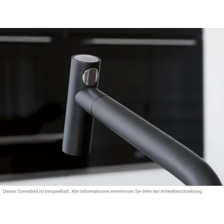 FRANKE Küchenarmatur Icon, Ausziehbare Schlauchbrause mit Laminar-Perlator, Black Matt – Bild 3