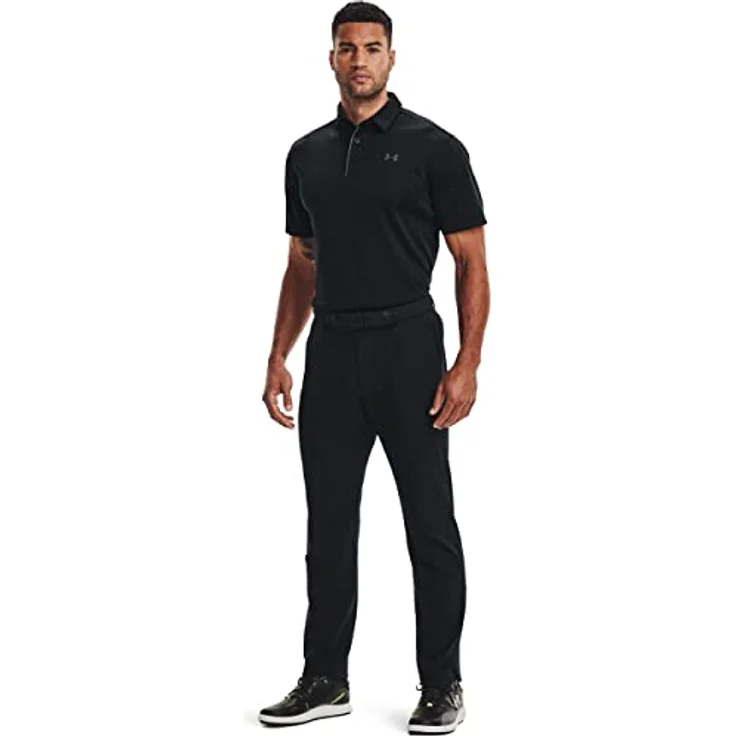 Under Armour Herren Tech Golf Poloshirt, Schwarz (Black (001)), mit loser Passform, schnelltrocknendem und atmungsaktivem Gewebe, 3XL – Bild 4