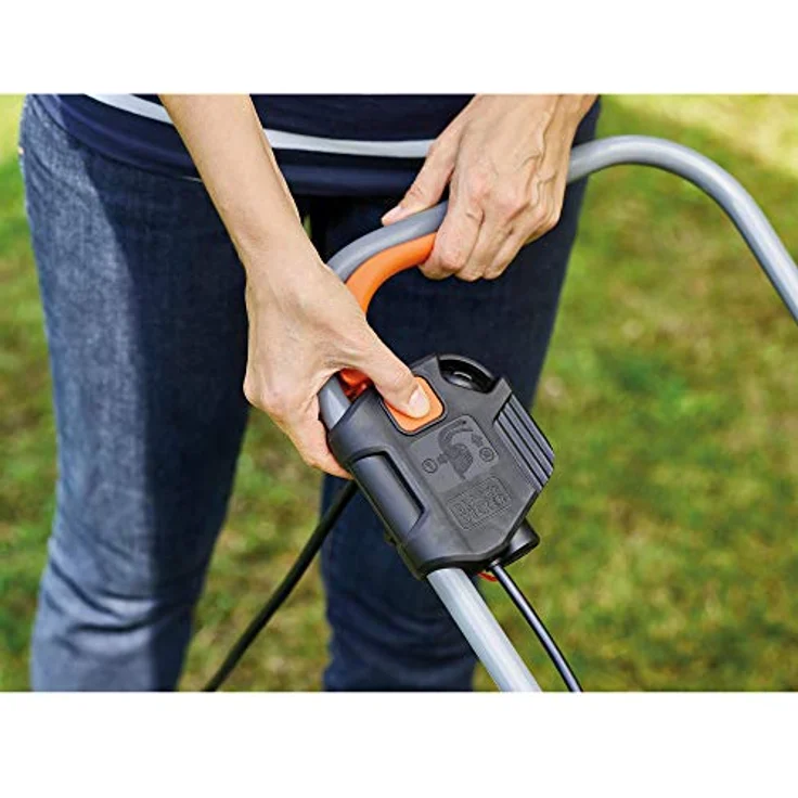 Black+Decker BEMW351GL2 Elektro-Rasenmäher -trimmer-Kit - 1.000 W, 32cm Schnittbreite, 3-fach axial Schnitthöhenverstellung, 35l Grasfangbehälter, inkl. 200W Einhand-Rasentrimmer – Bild 10